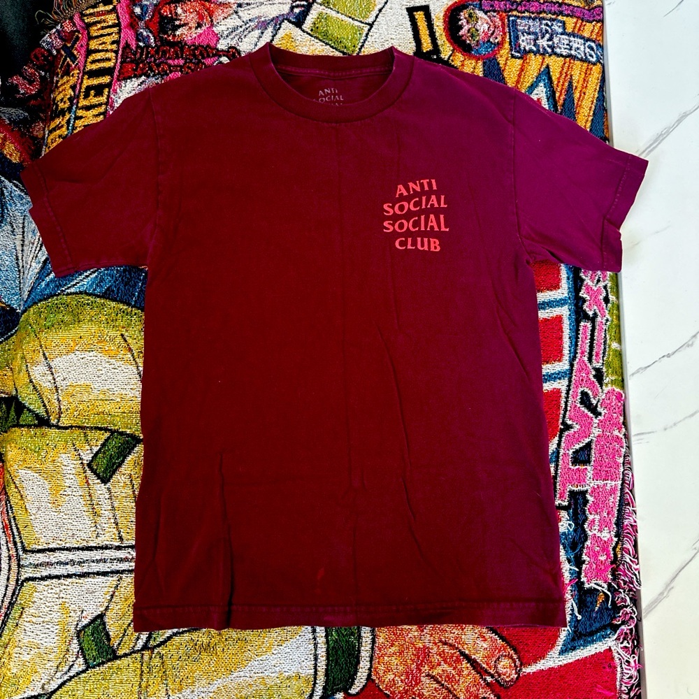 Burgundy Anti Social Social Club Tee